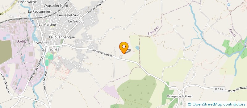 localisation de l'entreprise MADAME FLORENCE BERTRAND  SALINDRES