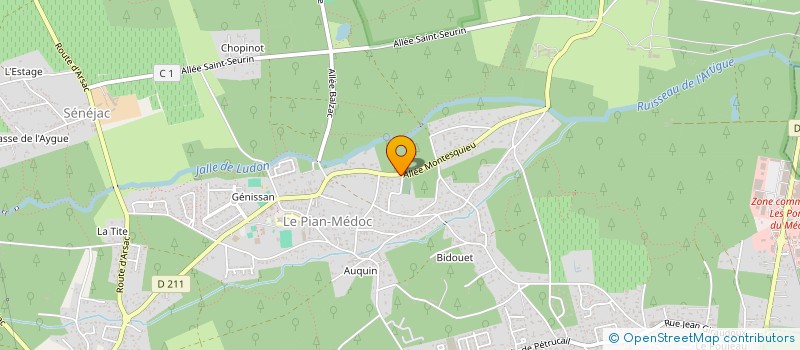 localisation de l'entreprise MADAME FLORENCE BERTRAND DESBRUNAIS  LE PIAN-MEDOC