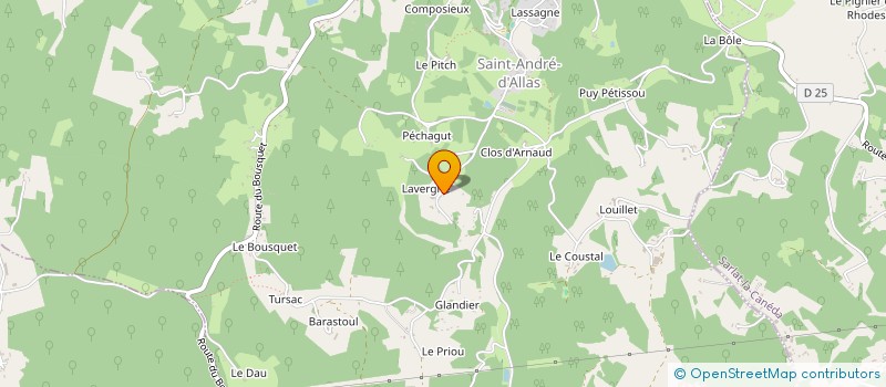 localisation de l'entreprise MADAME FLORENCE BIGOTTE  SAINT ANDRE D'ALLAS