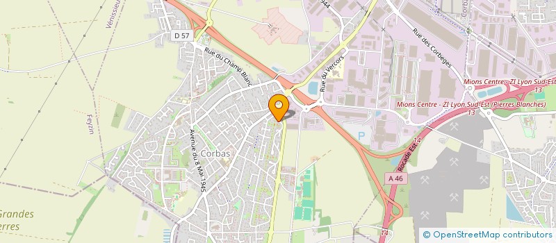 localisation de l'entreprise MADAME FLORENCE BREVIERE à CORBAS