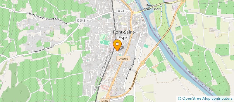 localisation de l'entreprise MADAME FLORENCE BROSSARD  PONT-SAINT-ESPRIT