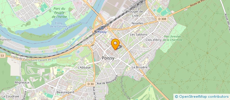localisation de l'entreprise MADAME FLORENCE CAUVIN à POISSY