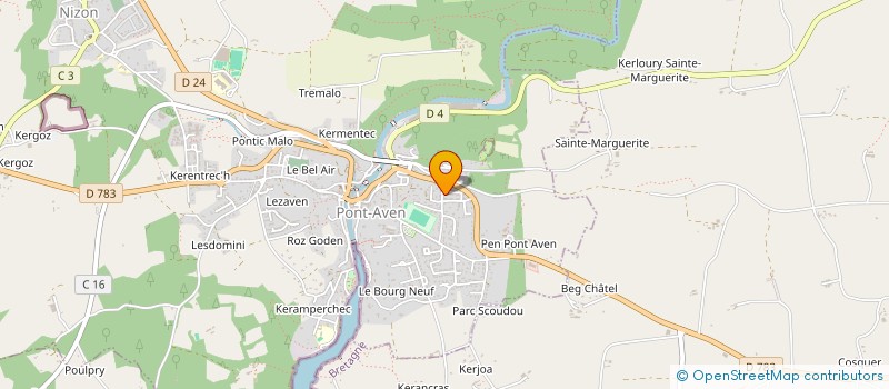 localisation de l'entreprise MADAME FLORENCE CORNELY  PONT-AVEN