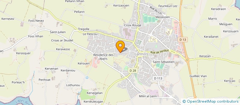 localisation de l'entreprise MADAME FLORENCE CREACHCADEC  LANNILIS