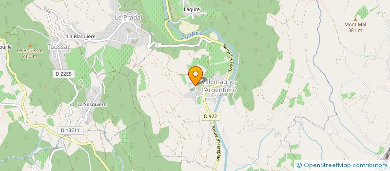 localisation de l'entreprise MADAME FLORENCE CROS  VILLEMAGNE-L'ARGENTIERE