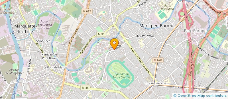 localisation de l'entreprise MADAME FLORENCE DALLONGEVILLE à MARCQ-EN-BARŒUL