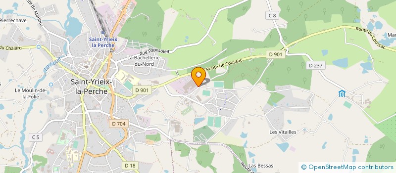 localisation de l'entreprise MADAME FLORENCE DELBURG à SAINT-YRIEIX-LA-PERCHE