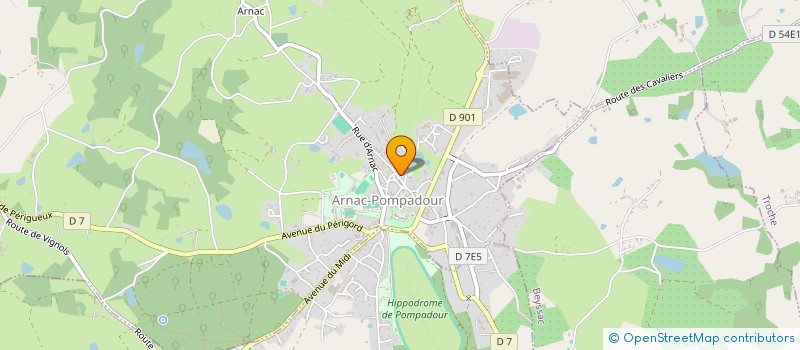 localisation de l'entreprise MADAME FLORENCE DURAND  ARNAC-POMPADOUR