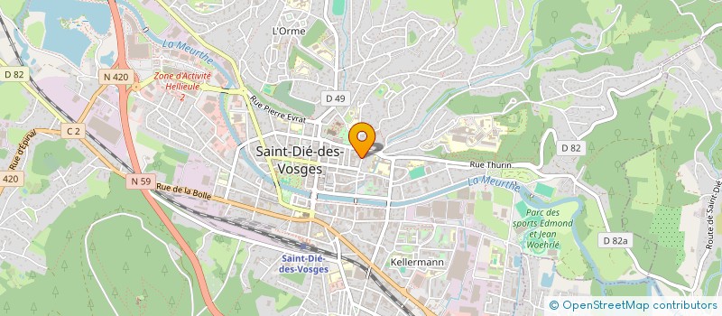 localisation de l'entreprise MADAME FLORENCE EHRHARD à SAINT-DIE-DES-VOSGES
