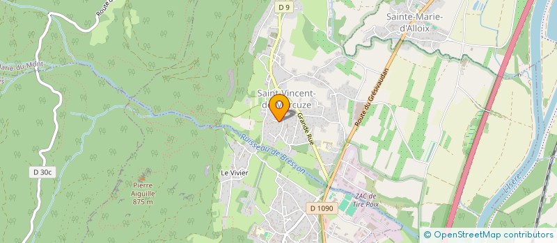 localisation de l'entreprise MADAME FLORENCE GANDIN  SAINT-VINCENT-DE-MERCUZE