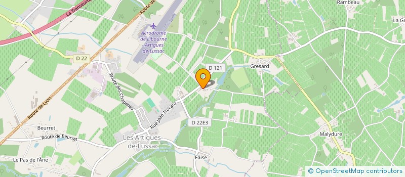 localisation de l'entreprise MADAME FLORENCE GOUVERNET  LES ARTIGUES-DE-LUSSAC