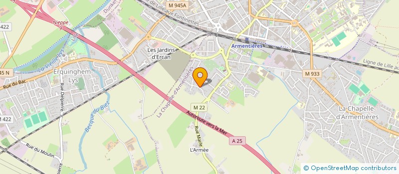 localisation de l'entreprise MADAME FLORENCE GUILLAUME  LA CHAPELLE-D'ARMENTIERES