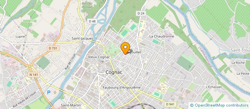 localisation de l'entreprise MADAME FLORENCE GUIMARD à COGNAC