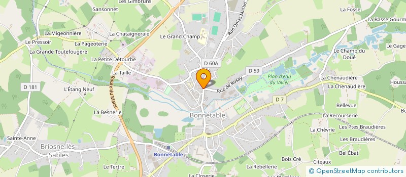 localisation de l'entreprise MADAME FLORENCE HAMELIN  BONNETABLE