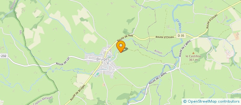 localisation de l'entreprise MADAME FLORENCE JACOB  BRUGES-CAPBIS-MIFAGET