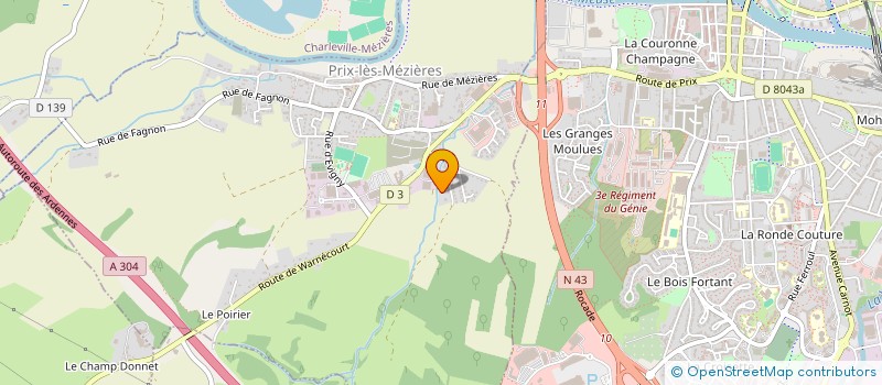 localisation de l'entreprise MADAME FLORENCE JACQUET  PRIX-LES-MEZIERES