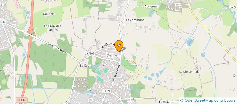 localisation de l'entreprise MADAME FLORENCE LAHAIE  ORGERES