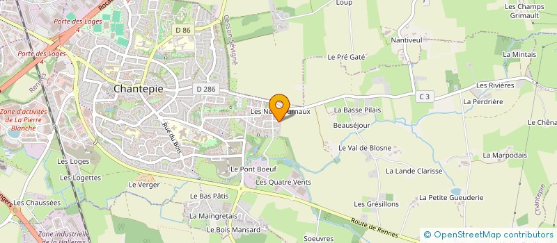 localisation de l'entreprise MADAME FLORENCE LECHEVESTRIER  CHANTEPIE