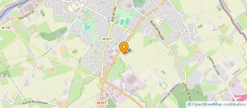 localisation de l'entreprise MADAME FLORENCE LEFEBVRE  HALLUIN