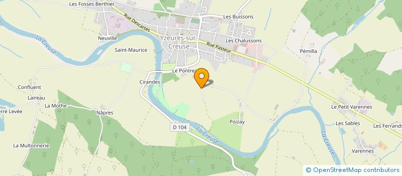localisation de l'entreprise MADAME FLORENCE LEFEBVRE à YZEURES-SUR-CREUSE
