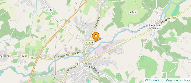 localisation de l'entreprise MADAME FLORENCE MENNECIER  FOUGEROLLES-SAINT-VALBERT