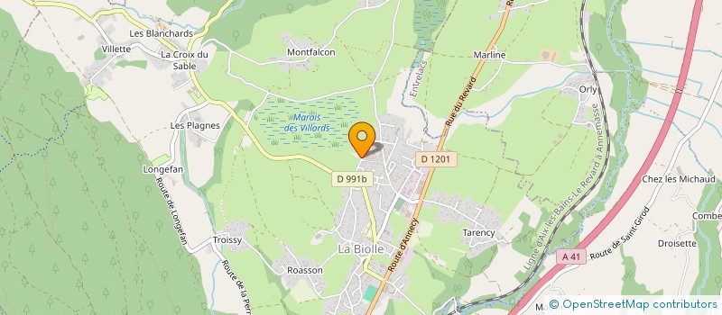 localisation de l'entreprise MADAME FLORENCE MEYNIER  LA BIOLLE