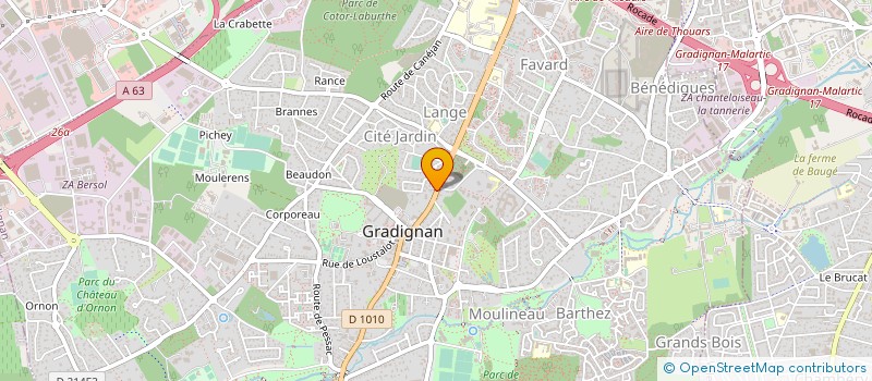 localisation de l'entreprise MADAME FLORENCE MONTET  GRADIGNAN