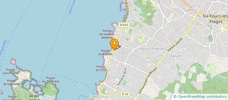 localisation de l'entreprise MADAME FLORENCE MORICHAUD à SIX-FOURS-LES-PLAGES