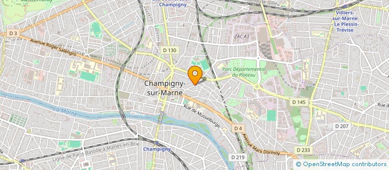 localisation de l'entreprise MADAME FLORENCE MULLER à CHAMPIGNY-SUR-MARNE