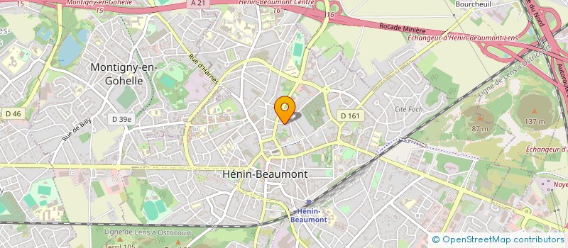 localisation de l'entreprise MADAME FLORENCE NORGUET à HENIN-BEAUMONT