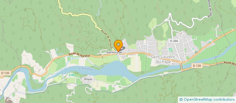 localisation de l'entreprise MADAME FLORENCE PAILLET  SAINT-LAURENT-DU-PAPE