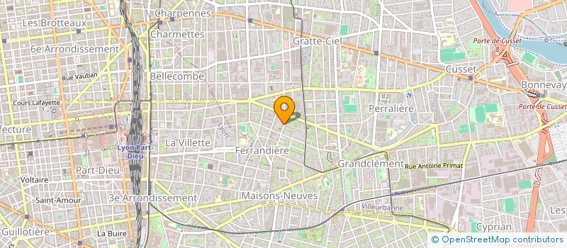 localisation de l'entreprise MADAME FLORENCE PALLASSE  VILLEURBANNE