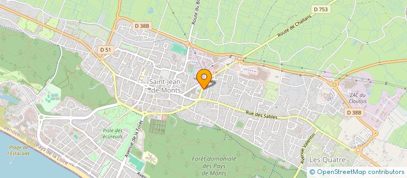 localisation de l'entreprise MADAME FLORENCE PARADE  SAINT-JEAN-DE-MONTS