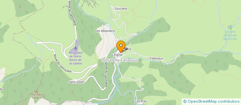 localisation de l'entreprise MADAME FLORENCE PERROUD  LA SALETTE-FALLAVAUX