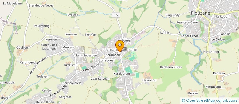 localisation de l'entreprise MADAME FLORENCE PETIT  LOCMARIA-PLOUZANE