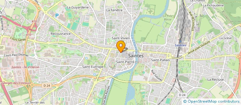 localisation de l'entreprise MADAME FLORENCE PRADEAU  SAINTES