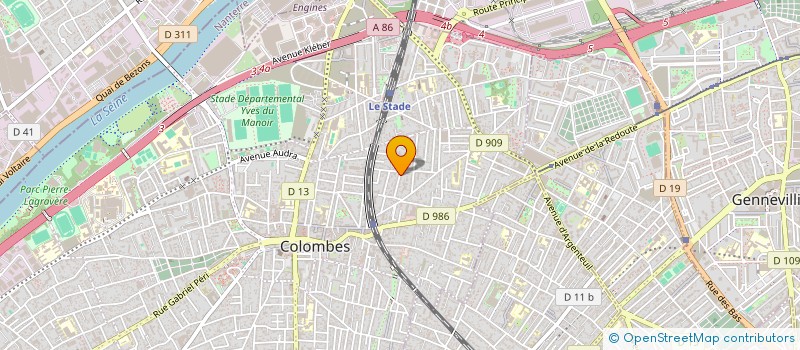 localisation de l'entreprise MADAME FLORENCE ROMAND à COLOMBES