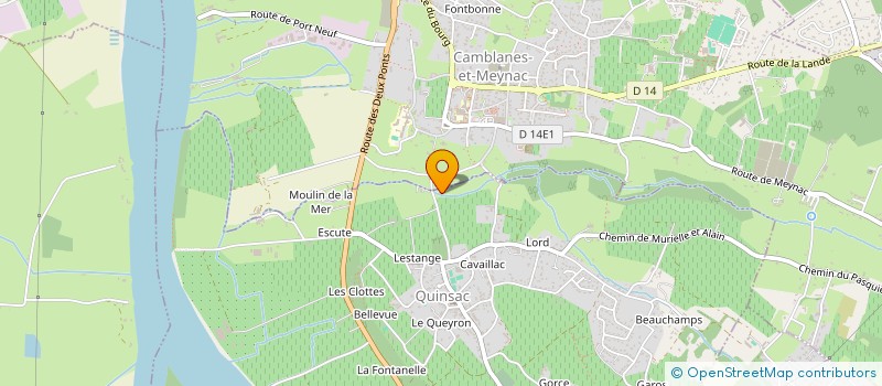 localisation de l'entreprise MADAME FLORENCE VEAU  QUINSAC