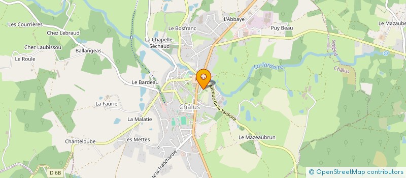 localisation de l'entreprise MADAME FLORENTINE GUEI à CHALUS
