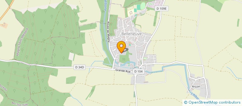 localisation de l'entreprise MADAME FLORIANE BLANC  BELLENEUVE