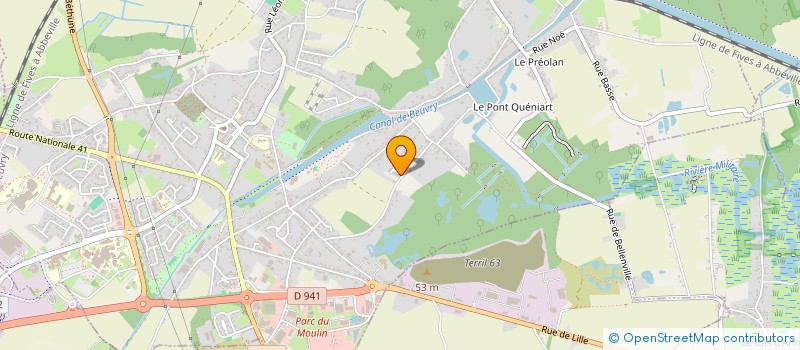 localisation de l'entreprise MADAME FLORIANE BRICE à BEUVRY