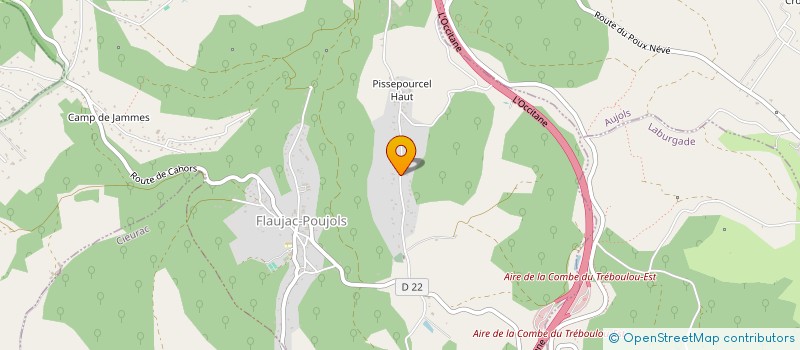 localisation de l'entreprise MADAME FLORIANE DELVIT  FLAUJAC-POUJOLS