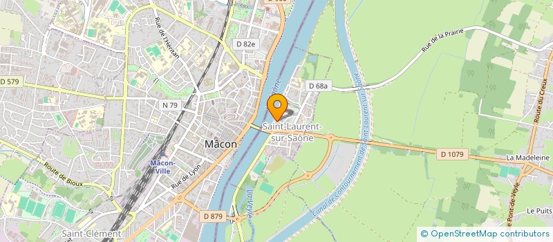 localisation de l'entreprise MADAME FLORIANE DEVILLE à SAINT-LAURENT-SUR-SAONE