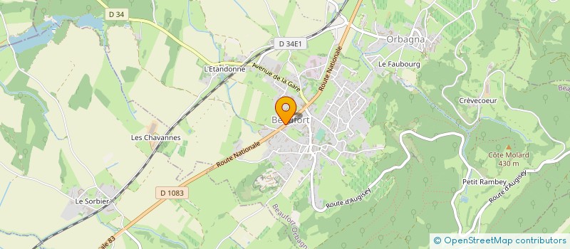 localisation de l'entreprise MADAME FLORIANE GUIGARD  BEAUFORT-ORBAGNA