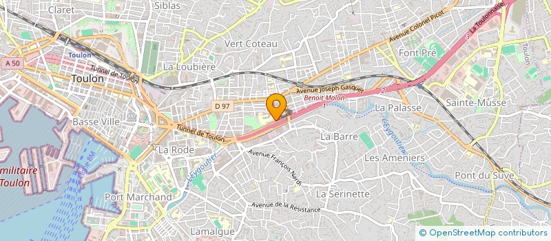 localisation de l'entreprise MADAME FLORIANE HILLION  TOULON