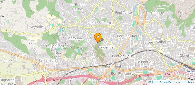 localisation de l'entreprise MADAME FLORIANE LABAT  TOULON