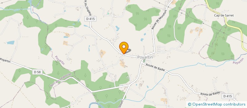 localisation de l'entreprise MADAME FLORIANE LAUGA  POYARTIN