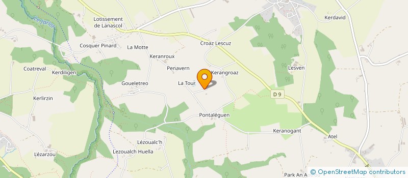 localisation de l'entreprise MADAME FLORIANE LECOSSIER à PLOUGONVEN