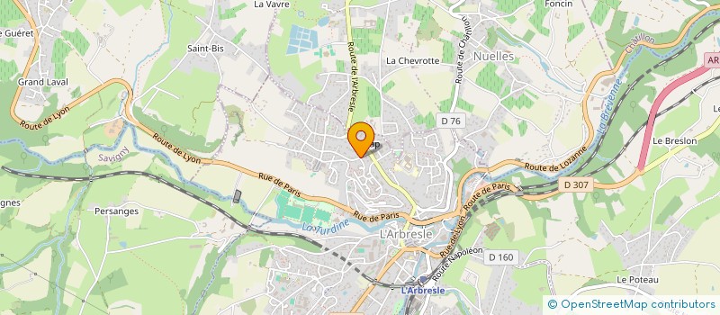 localisation de l'entreprise MADAME FLORIANE LEROUX  L'ARBRESLE