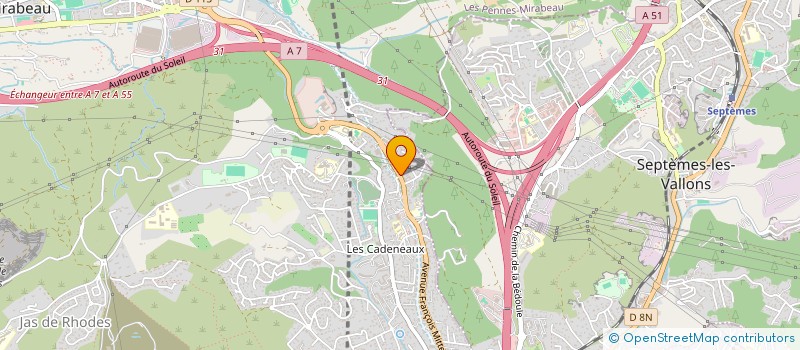 localisation de l'entreprise MADAME FLORINE BERTRAND  LES PENNES-MIRABEAU